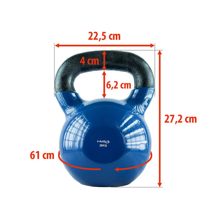 28 kg Cast Iron Kettlebell – Blue
