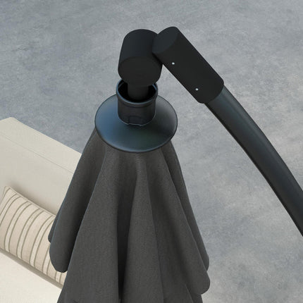 Cantilever patio umbrella, Ø293 Cm, Crank & Tilt, Cross Base