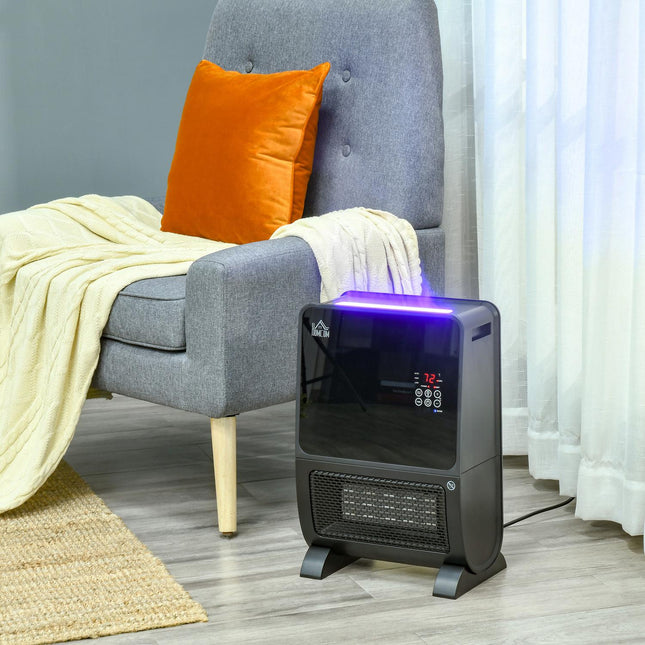 Electric 2-in-1 fan heater and humidifier, remote control, 2000W