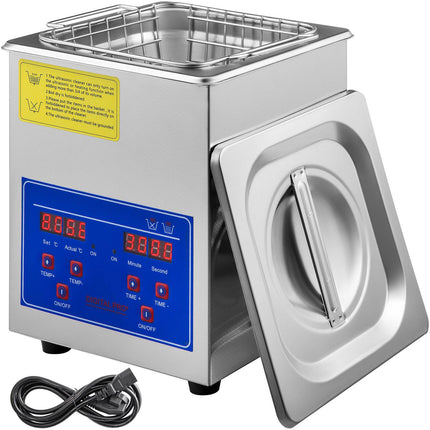 2L Ultrasonic Cleaner, Stainless Steel, Digital Timer Heater