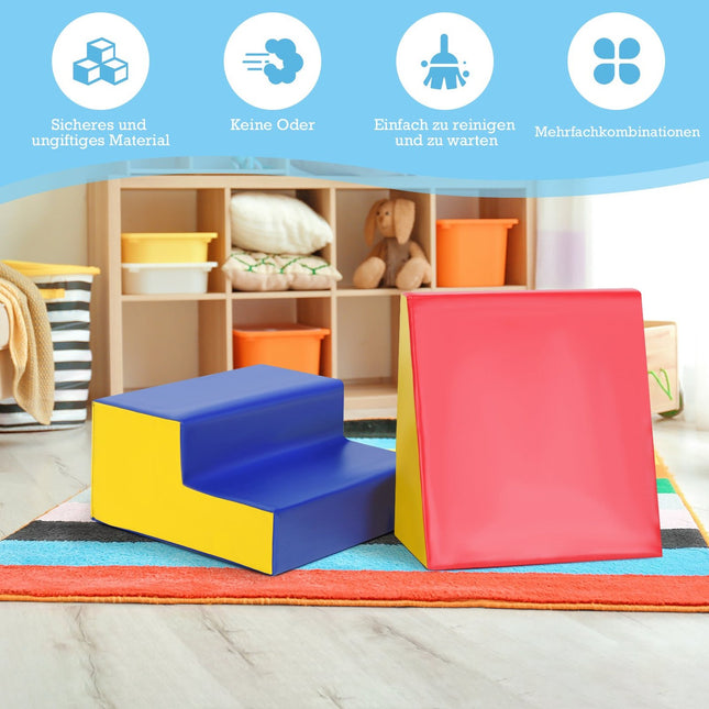 2PCS. Soft building blocks, giant building blocks, large building blocks, building blocks, foam building blocks, red and blue