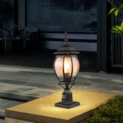 2-Pack Dusk to Dawn Outdoor Post Lights, Waterproof Glass