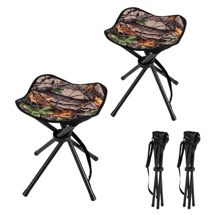 2-Pack Foldable Hunting Stools, Lightweight with Strap, 32x32x40 cm