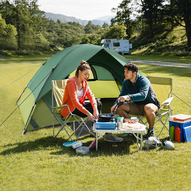 2-Person Camping Tent With Removable Rainfly, Green