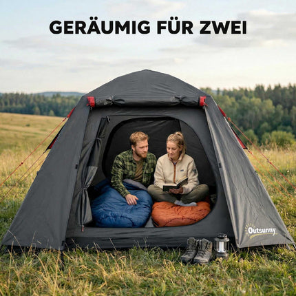 2-Person Dome Tent, Waterproof, 2 Doors, Easy Setup
