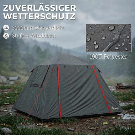 2-Person Dome Tent, Waterproof, 2 Doors, Easy Setup