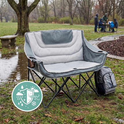 2-Person Folding Camping Chair – Carry Bag, Cup Holders