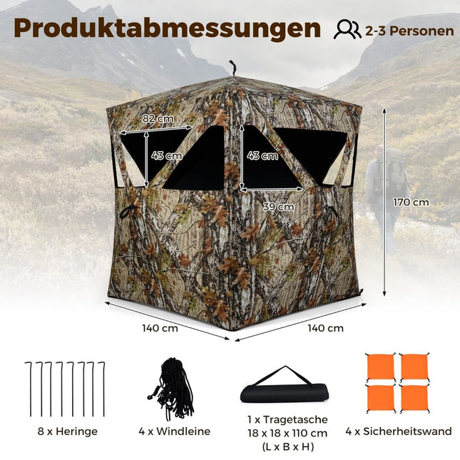 2-Person Hunting Blind with Silent Windows, Camouflage