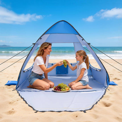 2-Person Pop-Up Beach Tent, UPF 50+ Carry Bag
