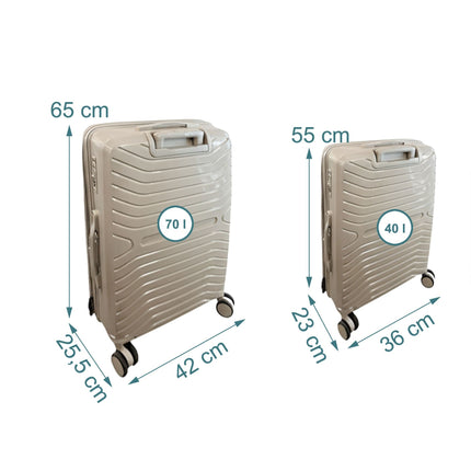 2-Piece Hard-Shell Luggage Set with TSA Lock