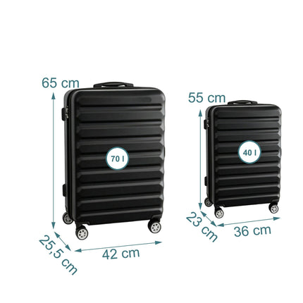 2-Piece Hard-Shell Luggage Set with Wheels