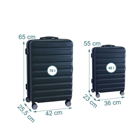 2-Piece Hard-Shell Luggage Set with Wheels