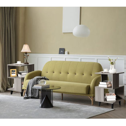 2-Piece Modern Nightstand Set, 2-Tier, Solid Wood Legs