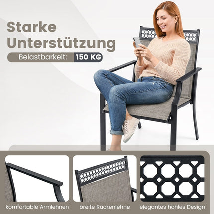 2-Piece Outdoor Chairs Set, Quick-Dry Fabric, Metal Frame