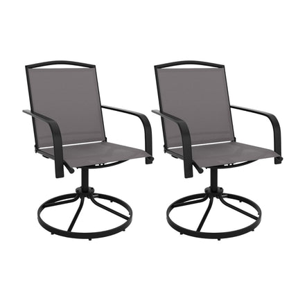 2-Piece Set Swivel Patio Chairs, Quick-Dry Fabric