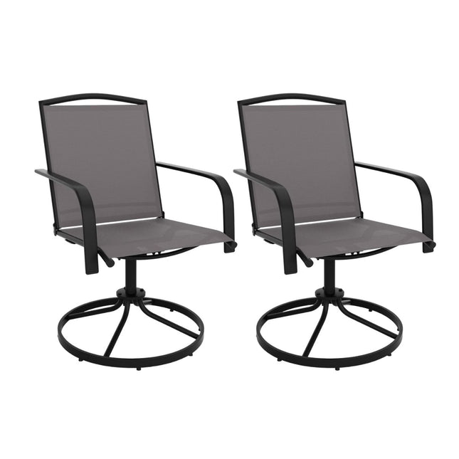 2-Piece Set Swivel Patio Chairs, Quick-Dry Fabric