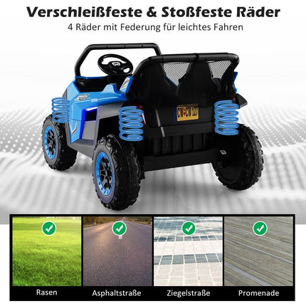 2-Seater 12V Kids Ride-On Car with Music & Lights