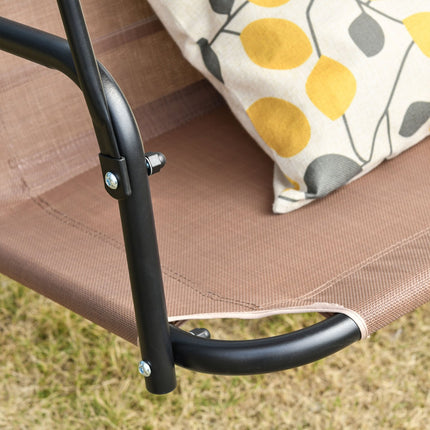 Outdoor 2-seat rocking chair, UV resistant, adjustable angle