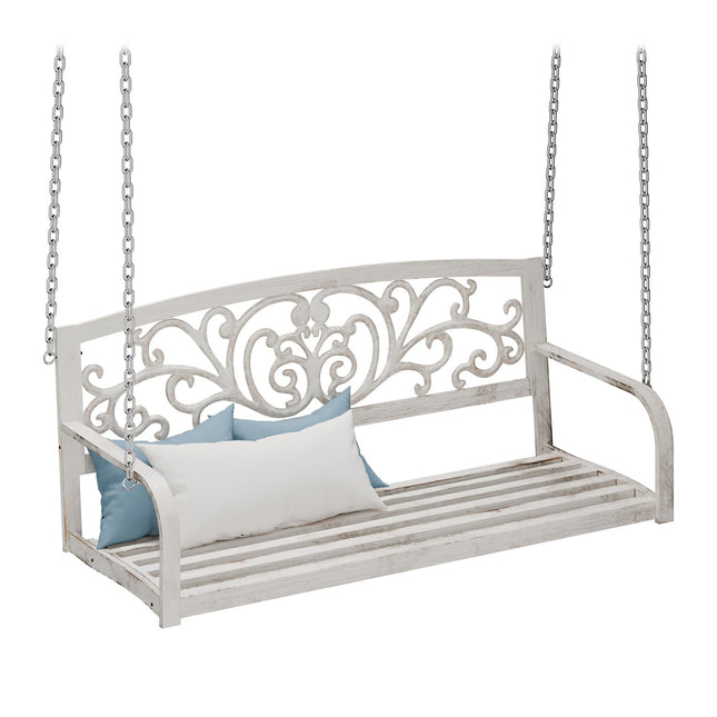 2-Seater Outdoor Patio Swing with Curved Seat