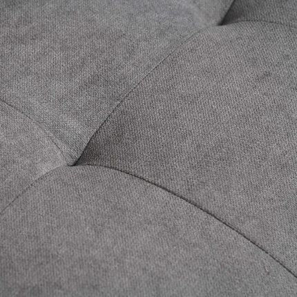 2-seater gray fabric sofa with removable cushions
