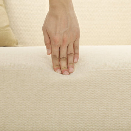 Small velvet sofa, wooden legs, cream, 2-seater for living room