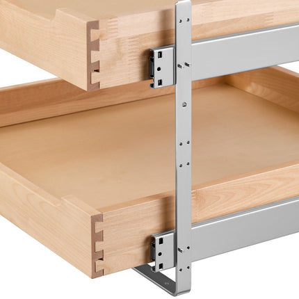 2-Tier Pull-Out Cabinet Organizer, 20W x 21D, Soft-Close