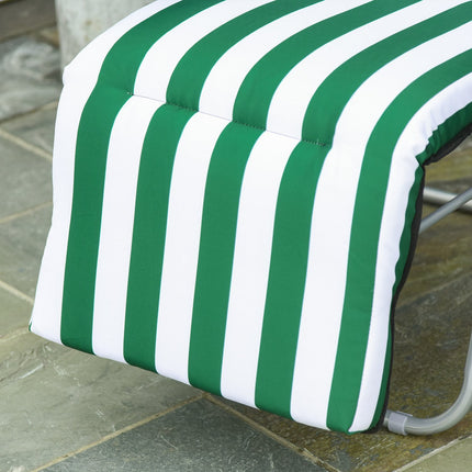 Folding garden chairs, adjustable sun lounger with cushions
