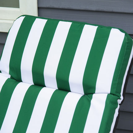 Folding garden chairs, adjustable sun lounger with cushions
