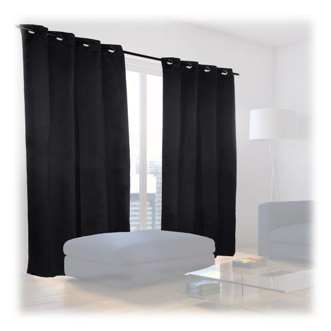 2 blackout curtains with eyelets