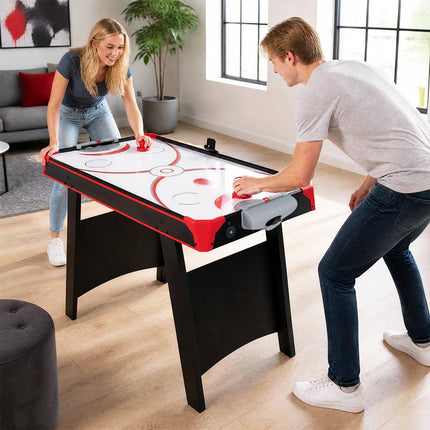 2-in-1 Air Hockey & Table Tennis Game Table with 12V Fan