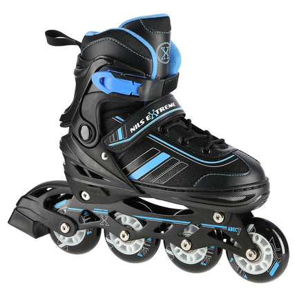 2-in-1 Black/Blue Inline & Hockey Ice Skates, Size S (29-33)