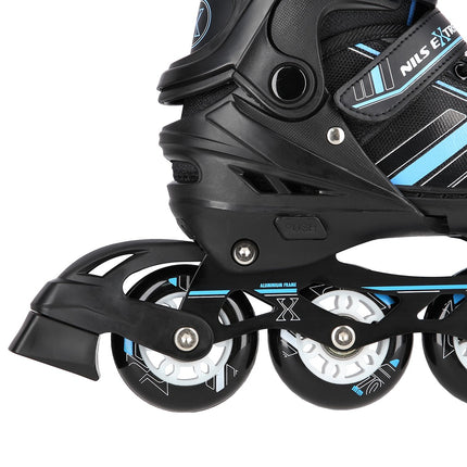 2-in-1 Black/Blue Inline & Hockey Ice Skates, Size S (29-33)