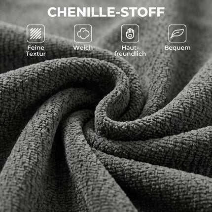 2-in-1 Convertible Chenille Floor Chair to Single Bed, Grey
