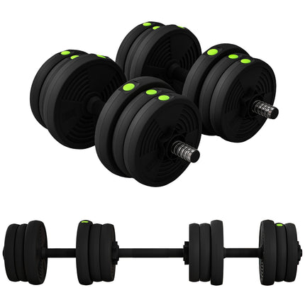 2-in-1 Dumbbell Set, Barbell & Dumbbell, 20 kg, Non-Slip