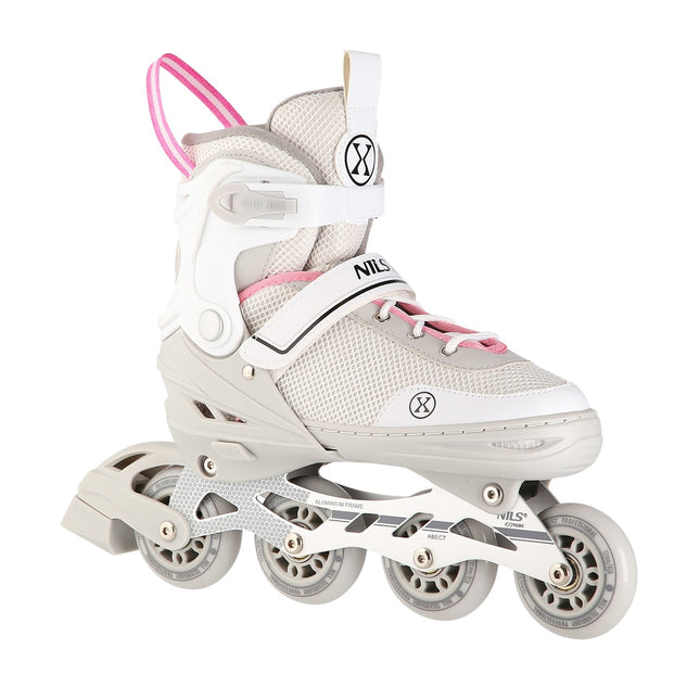 2-in-1 Grey-Pink Inline & Ice Skates, Size L (39-43)