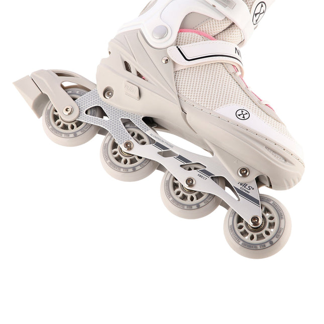 2-in-1 Grey-Pink Inline & Ice Skates, Size L (39-43)