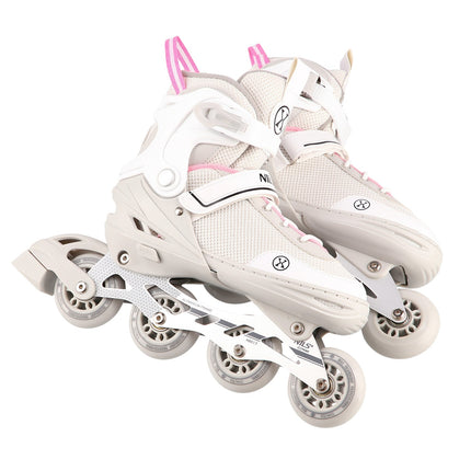 2-in-1 Grey-Pink Inline & Ice Skates, Size L (39-43)