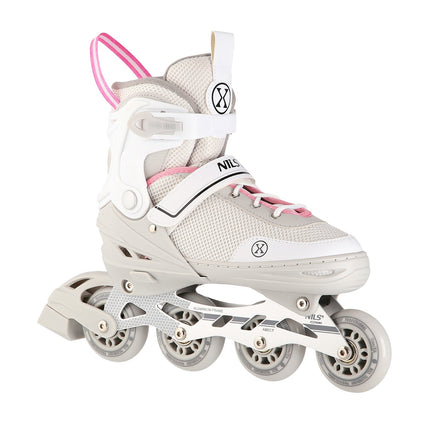 2-in-1 Grey-Pink Inline & Ice Skates, Size M (34-38)