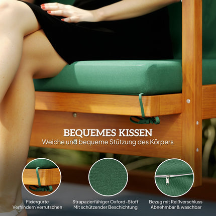 Garden swing 3-seat with canopy - Tilts down to 330 kg