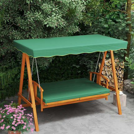 Garden swing 3-seat with canopy - Tilts down to 330 kg