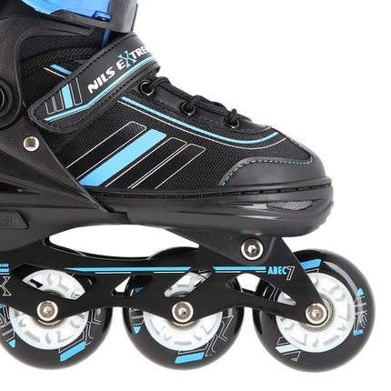 2-in-1 Inline & Ice Skates, Black/Blue, Size M (34-38)