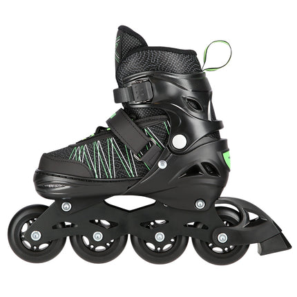 2-in-1 Inline & Ice Skates, Black/Green, Size L (39-42)
