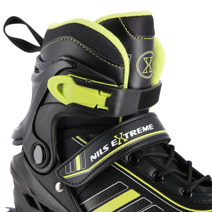2-in-1 Inline & Ice Skates, Black/Lime, Size S (29-33)