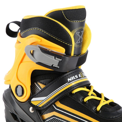 2-in-1 Inline & Ice Skates, Black/Orange, Size L (39-43)