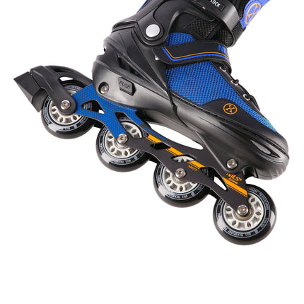 2-in-1 Inline & Ice Skates, Black-Orange, Size L (39-43)