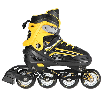 2-in-1 Inline & Ice Skates, Black/Orange, Size M (34-38)
