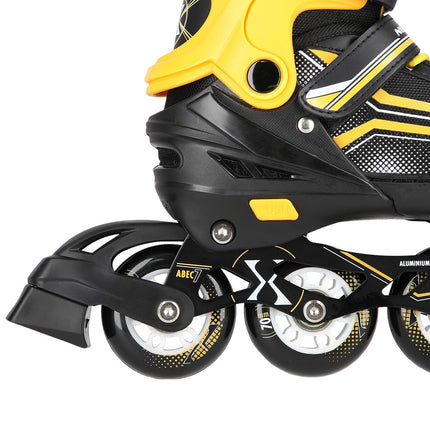 2-in-1 Inline & Ice Skates, Black/Orange, Size M (34-38)