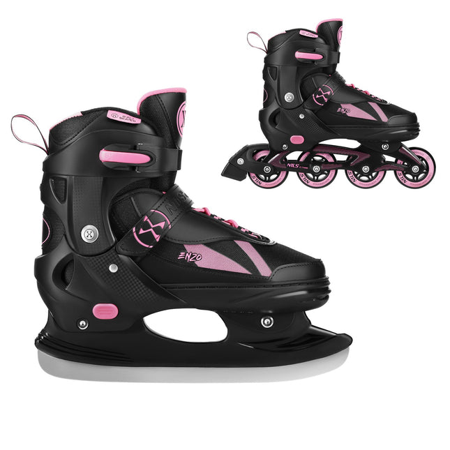 2-in-1 Inline & Ice Skates, Pink, Size M (36-39)