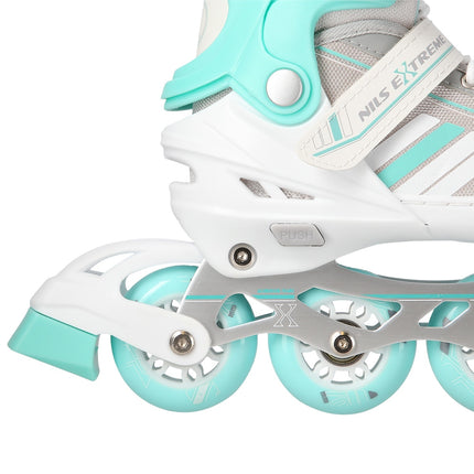 2-in-1 Inline & Ice Skates, White/Blue, Size M (34-38)