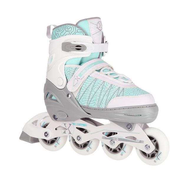 2-in-1 Inline & Ice Skates, White-Mint, Size S (31-34)